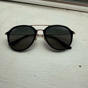 Ray-Ban Black and Gold Sunglasses